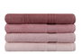 Aucune Juego de 4 toallas de baño - 70 x 140 cm - Polvo